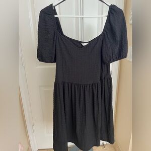 h&m black peplum dress